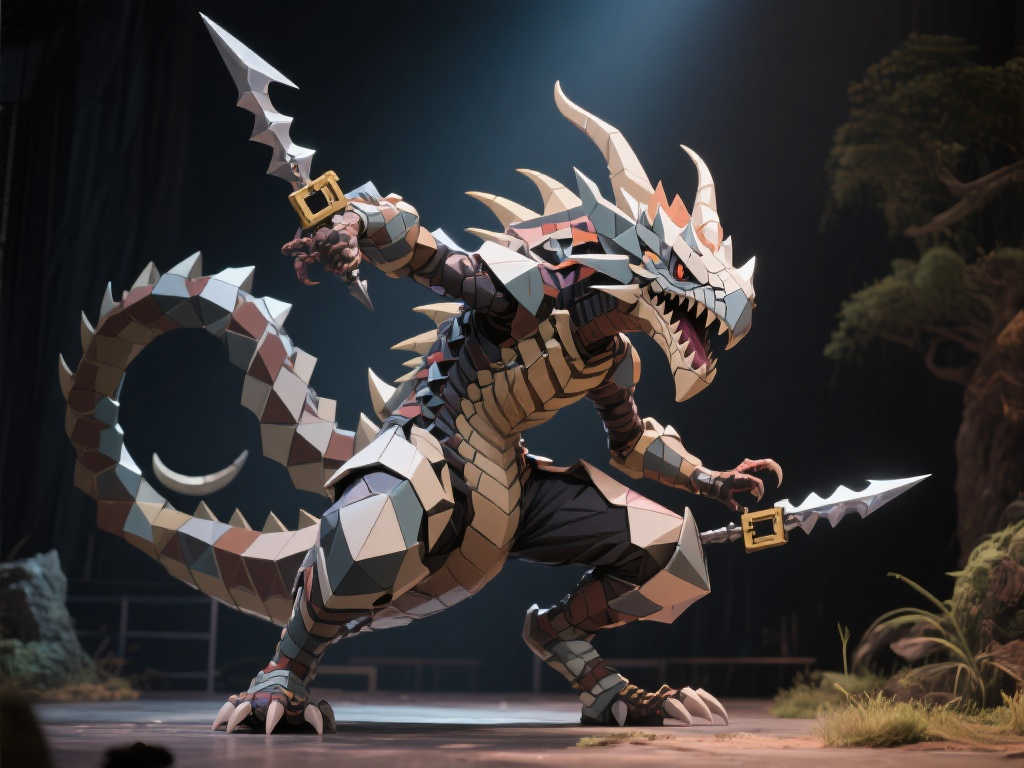 《怪物猎人:荒野》“多边形锁刃龙”COS:扭动的奇异造型! 《怪物猎人:荒野》“多边形锁刃龙”COS:扭动的奇异造型!